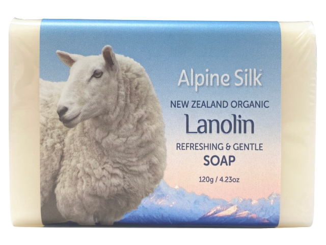 (image for) ALPINE SILK ORGANIC LANOLIN SOAP 120g