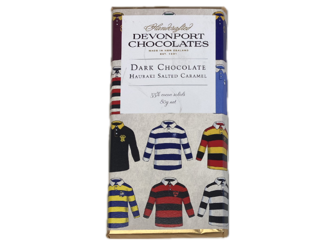 (image for) DEVONPORT CHOCO TAB DARK HAURAKI SALTED 80g