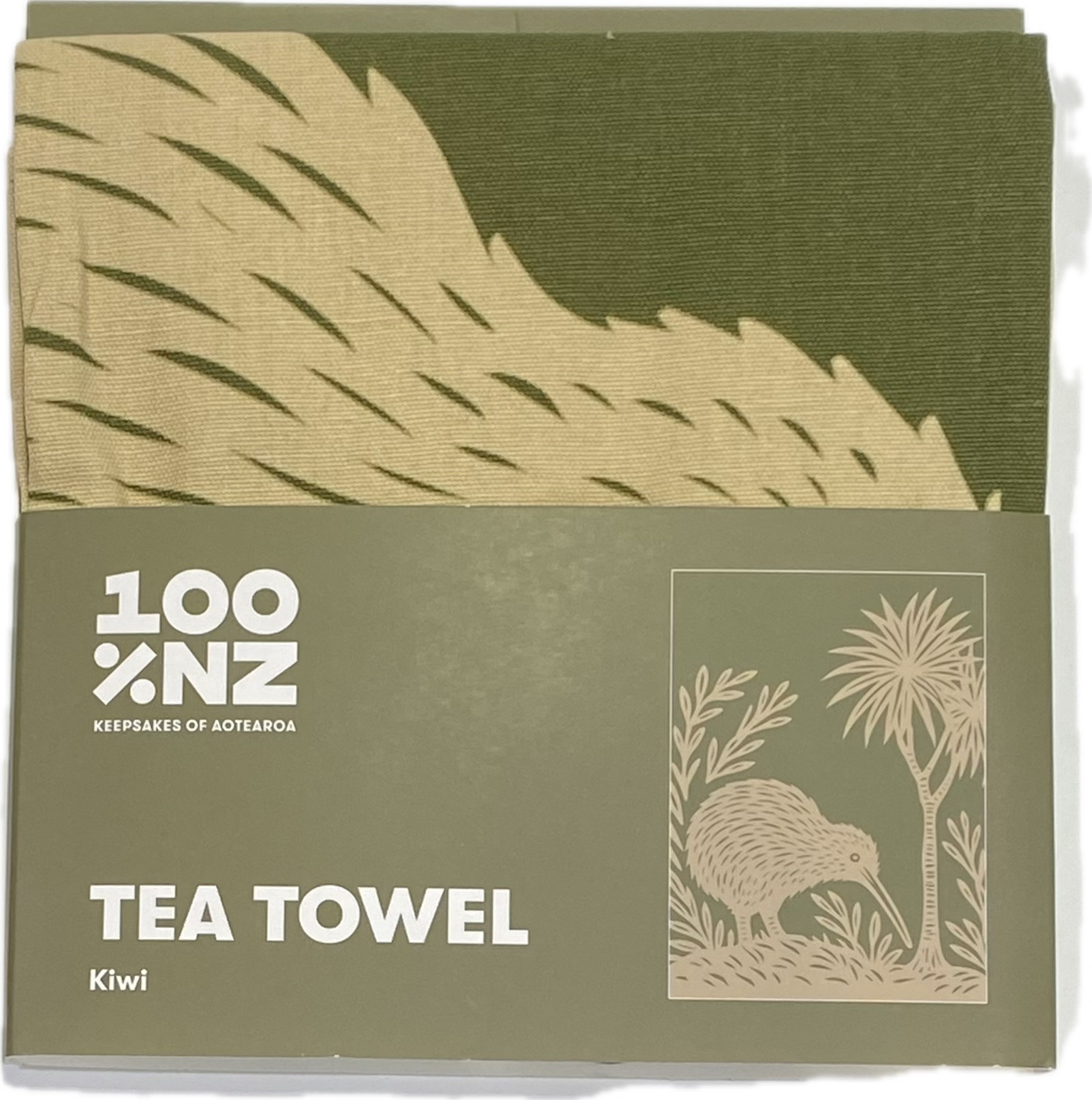 (image for) Teatowel Woodcut Kiwi, Size:500*700mm
