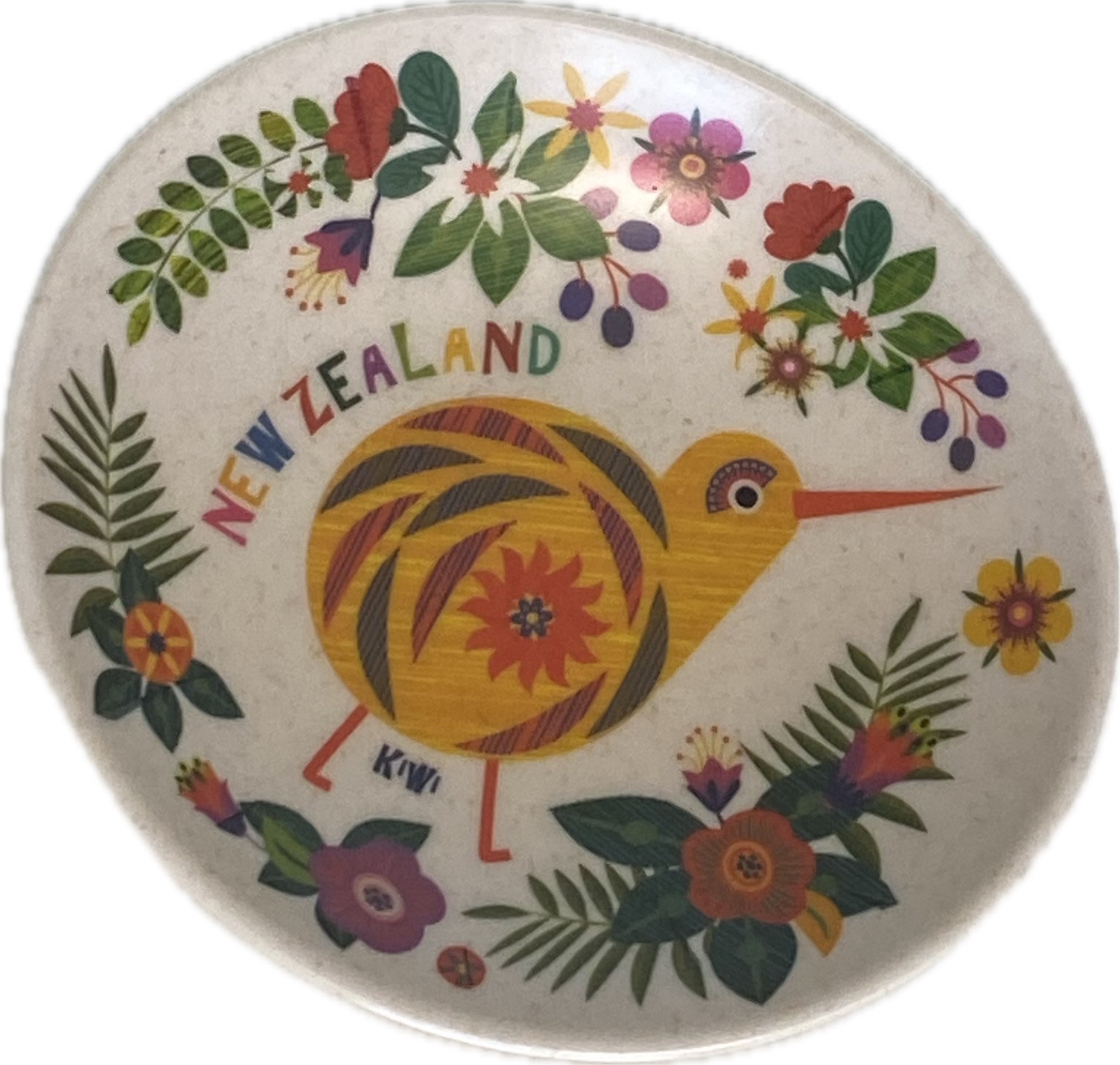 (image for) Bamboo Oval Dish Retro Kiwi, Size:BAMBOO