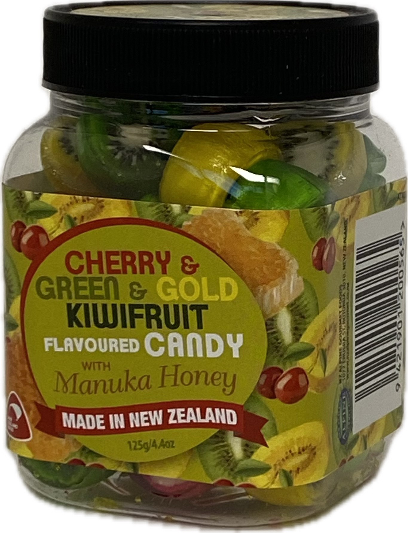 (image for) Cherry, Green and Gold Kiwi Candy 125g
