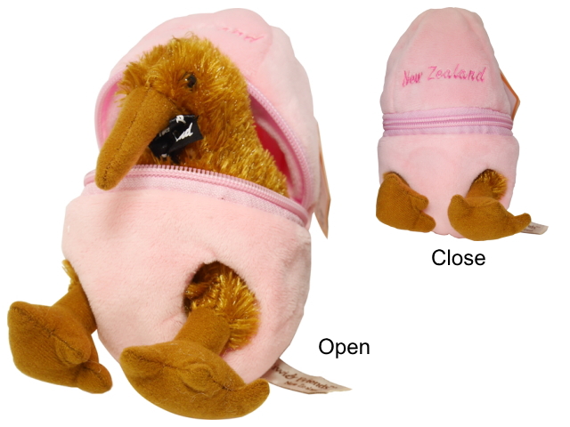 SOFT TOY KIWI IN EGG PINK