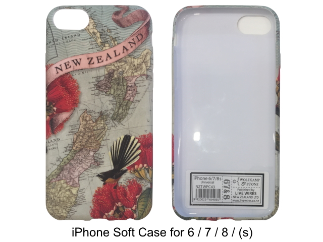 iPhone Soft Case 6 / 7 / 8 (s) - MAP LIGHT BLUE