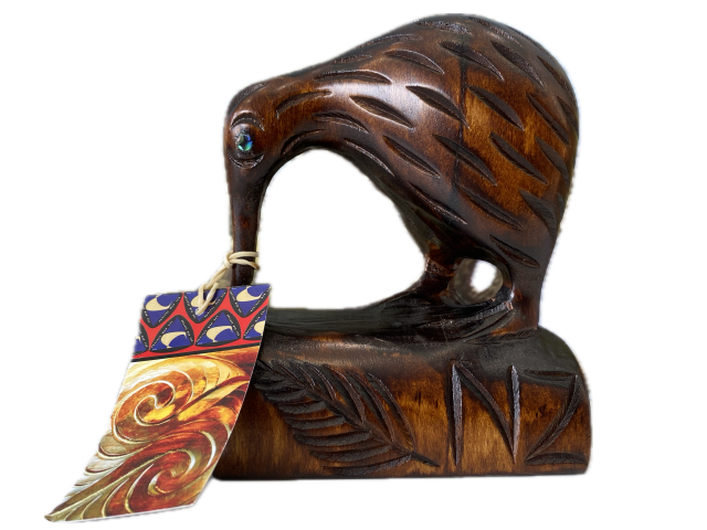 Wooden kiwi craft