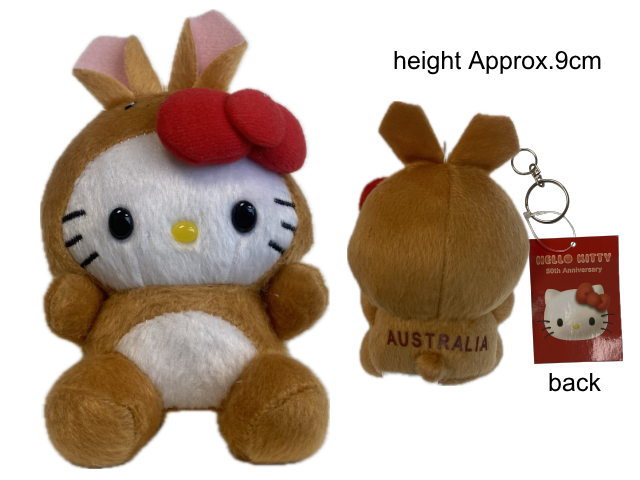 HELLO KITTY SOFT TOY KEYCHAIN 3.5INCH KANGAROO HELLO KITTY SOFT TOY KEYCHAIN 3.5INCH KANGAROO