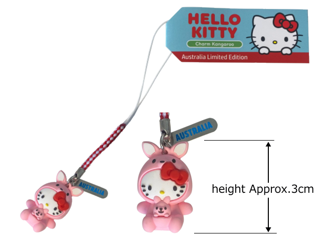 HELLO KITTY KEYRING CHARM KANGAROO PINK HELLO KITTY KEYRING CHARM KANGAROO PINK