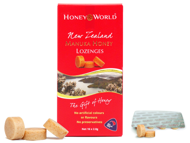 Honey World - MANUKA HONEY LOZENGES (2.8g x 16) Honey World - MANUKA HONEY LOZENGES (2.8g x 16)