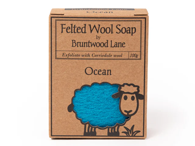 FELTED SOAP NZ WOOL - OCEAN  FELTED SOAP NZ WOOL - OCEAN