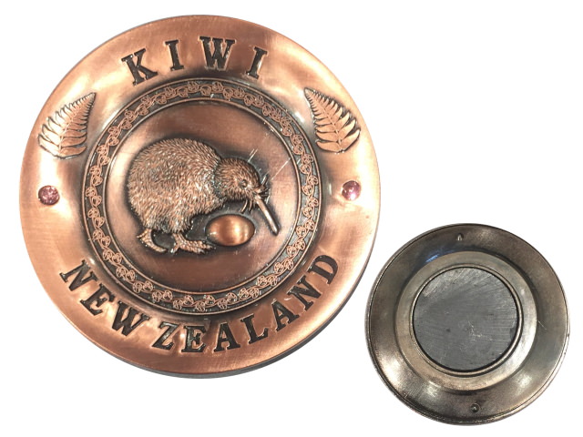 Circle, KIWI with EGG style Metal Magnet Circle, KIWI with EGG style Metal Magnet