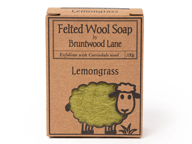 FELTED SOAP NZ WOOL - LEMONGRASS