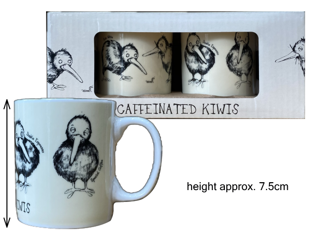 ミニマグカップ2個セット - CAFFEINATED KIWIS ミニマグカップ2個セット - CAFFEINATED KIWIS