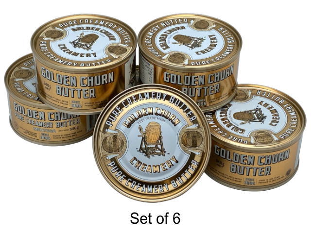 ゴールデンチャーン 缶入り ニュージーランド グラスフェッド バター6缶セット (6 x 340g)