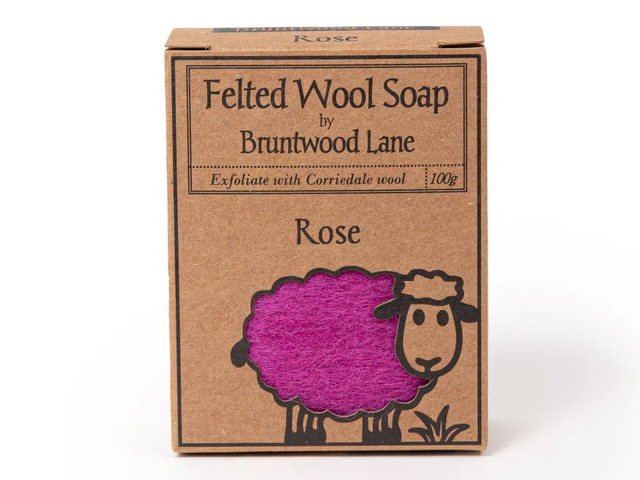 FELTED SOAP NZ WOOL - ROSE  FELTED SOAP NZ WOOL - ROSE